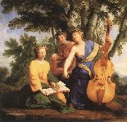 LE SUEUR, Eustache The Muses: Melpomene, Erato and Polymnia France oil painting artist